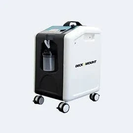 Oxygen concentrator with control panel and wheels
